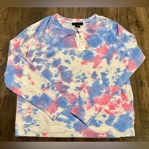 Sanctuary Tie-Dye Sweatshirt- Pink and Blue great for a baby reveal party!